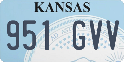KS license plate 951GVV