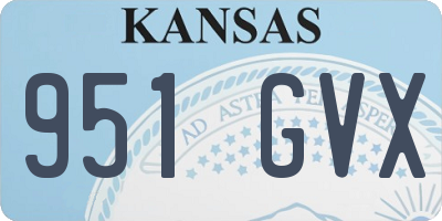 KS license plate 951GVX