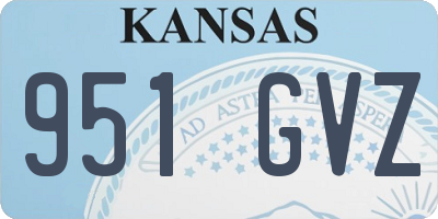KS license plate 951GVZ