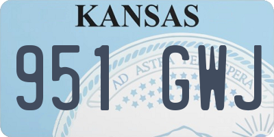 KS license plate 951GWJ