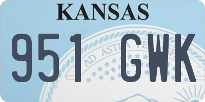 KS license plate 951GWK