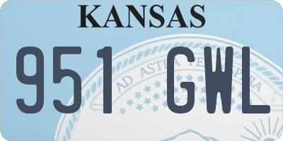 KS license plate 951GWL