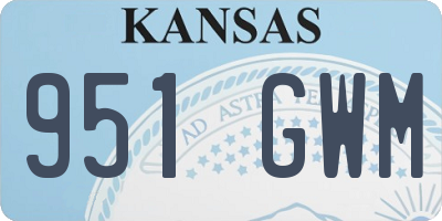 KS license plate 951GWM