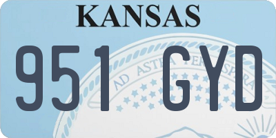 KS license plate 951GYD
