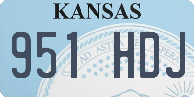 KS license plate 951HDJ