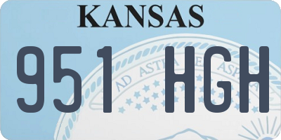 KS license plate 951HGH