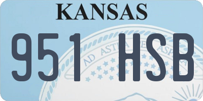 KS license plate 951HSB