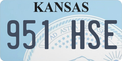 KS license plate 951HSE