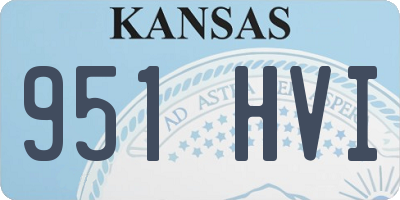 KS license plate 951HVI