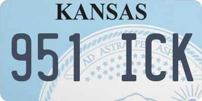 KS license plate 951ICK
