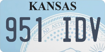 KS license plate 951IDV