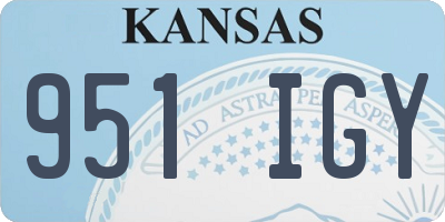 KS license plate 951IGY