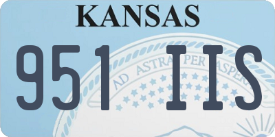 KS license plate 951IIS