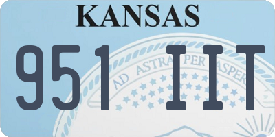 KS license plate 951IIT