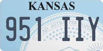 KS license plate 951IIY