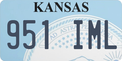 KS license plate 951IML