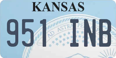 KS license plate 951INB