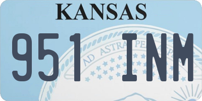 KS license plate 951INM