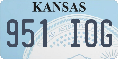KS license plate 951IOG