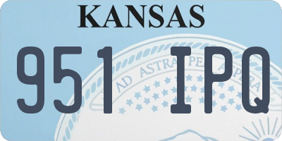 KS license plate 951IPQ