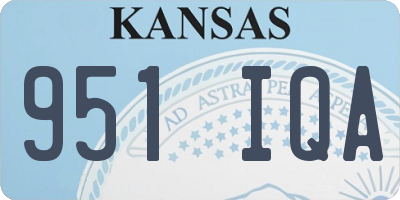 KS license plate 951IQA
