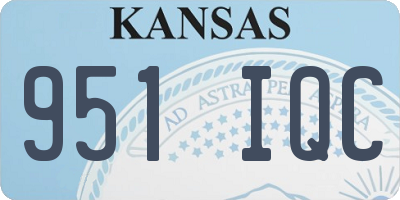 KS license plate 951IQC