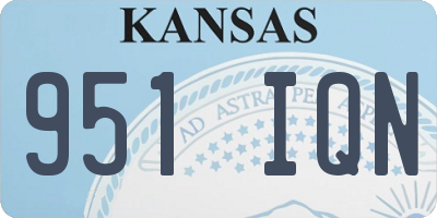 KS license plate 951IQN