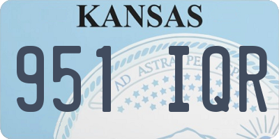 KS license plate 951IQR