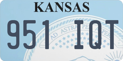 KS license plate 951IQT