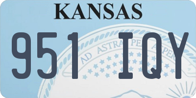 KS license plate 951IQY