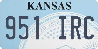 KS license plate 951IRC