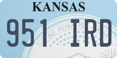 KS license plate 951IRD
