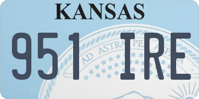 KS license plate 951IRE