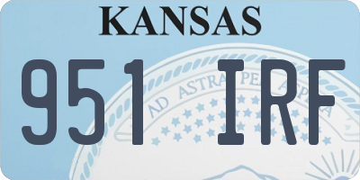 KS license plate 951IRF