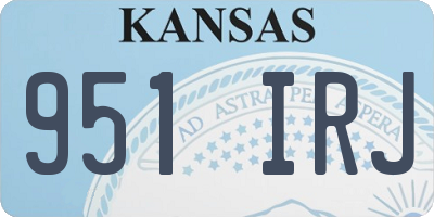 KS license plate 951IRJ