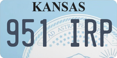KS license plate 951IRP