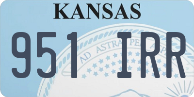 KS license plate 951IRR
