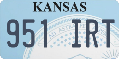 KS license plate 951IRT
