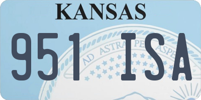 KS license plate 951ISA