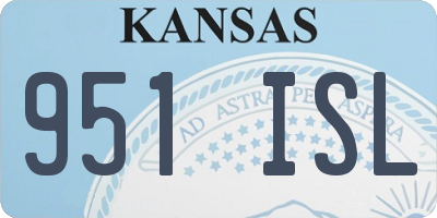 KS license plate 951ISL