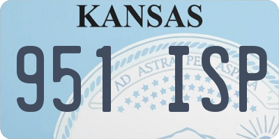 KS license plate 951ISP