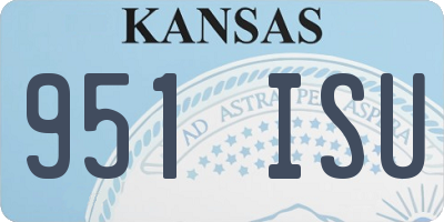 KS license plate 951ISU