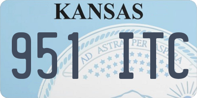 KS license plate 951ITC