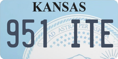 KS license plate 951ITE