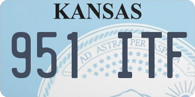 KS license plate 951ITF
