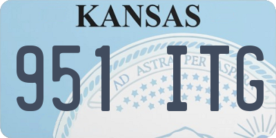 KS license plate 951ITG