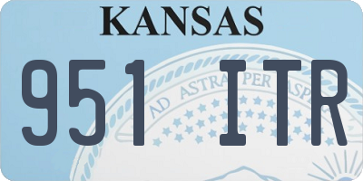 KS license plate 951ITR