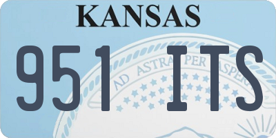 KS license plate 951ITS