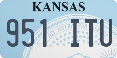 KS license plate 951ITU