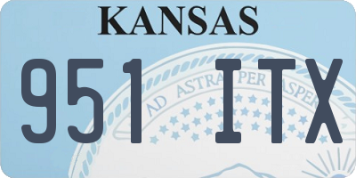 KS license plate 951ITX